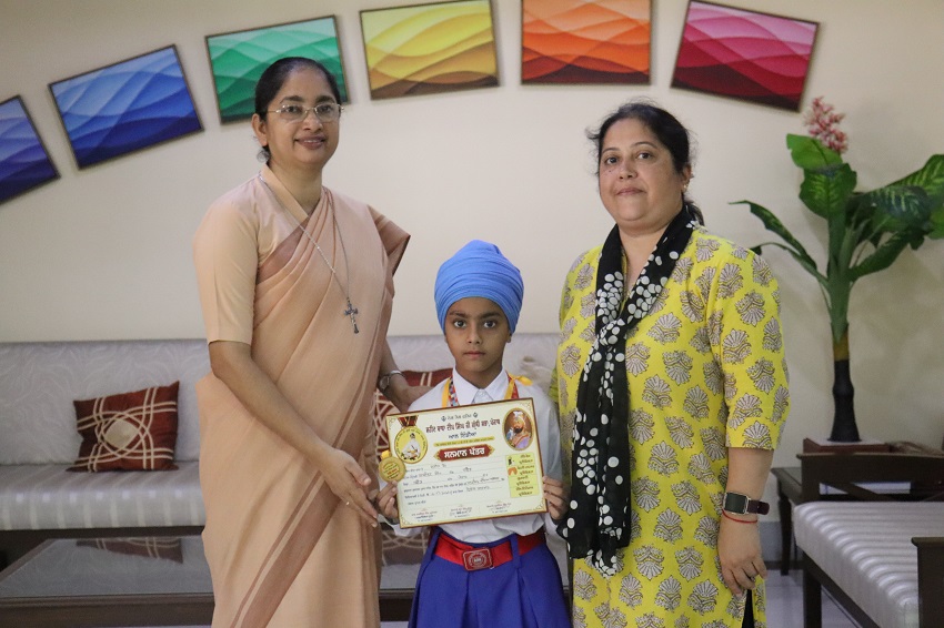 CERTIFICATE AND A MEDAL IN SIKH HISTORY AND VALUES COMPETITION